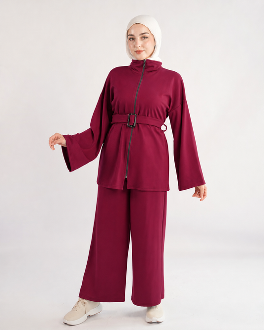 Belted Jacket Lounge Set