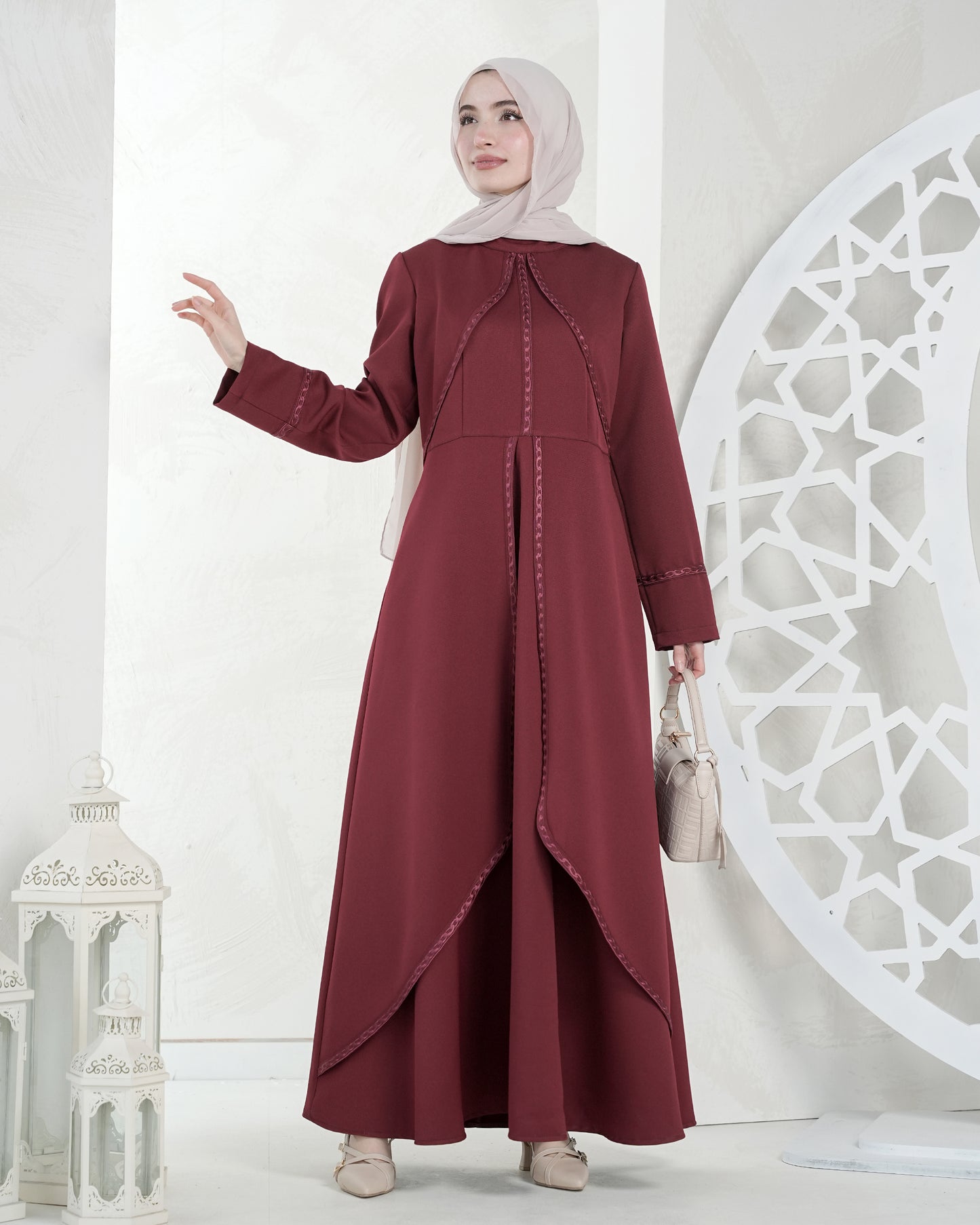 # Elegant Loose-Fit Long Women's Dress with Modern Details
