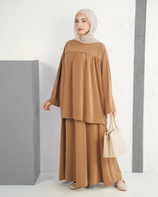 Tiered Blouse & Skirt Set