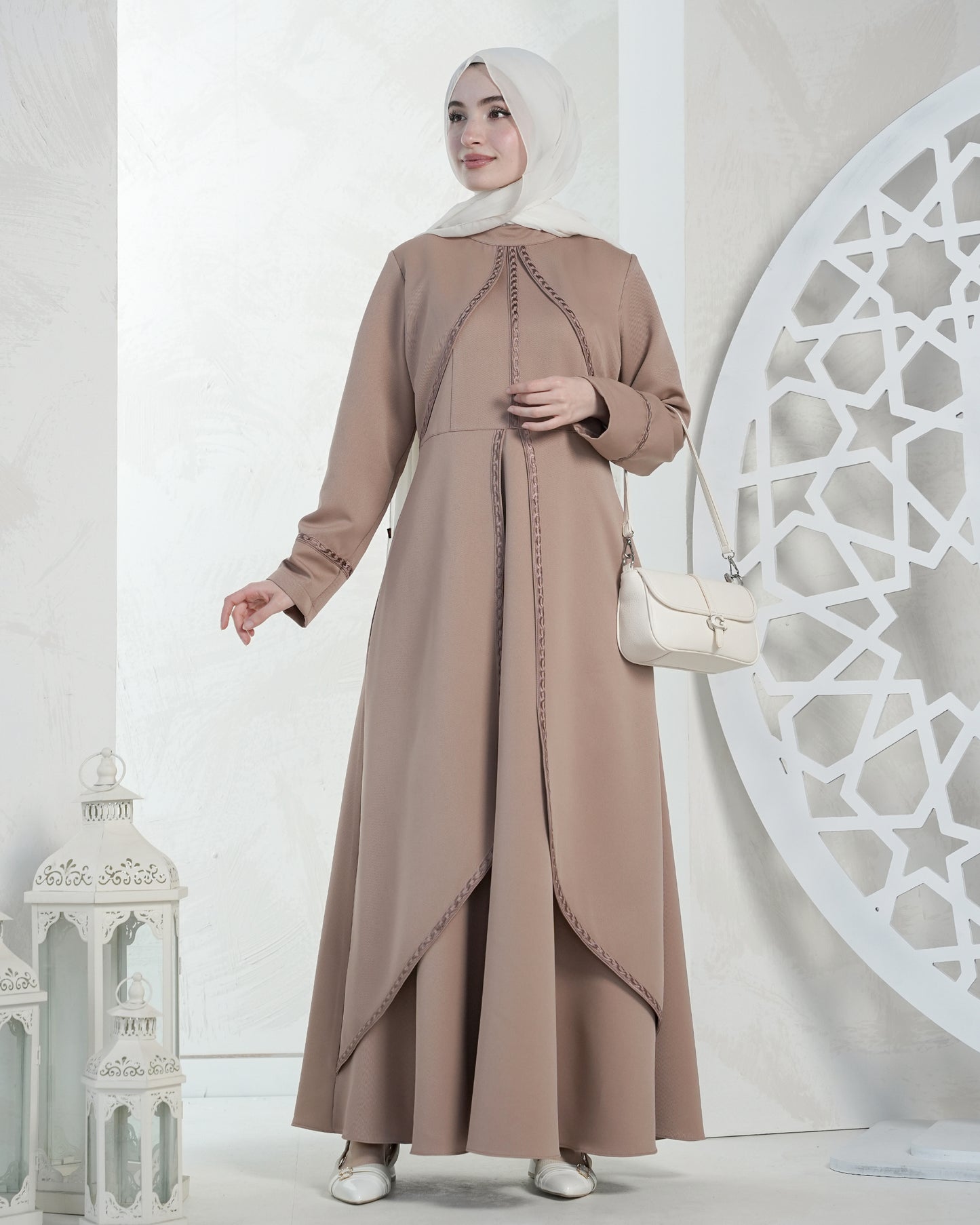 # Elegant Loose-Fit Long Women's Dress with Modern Details