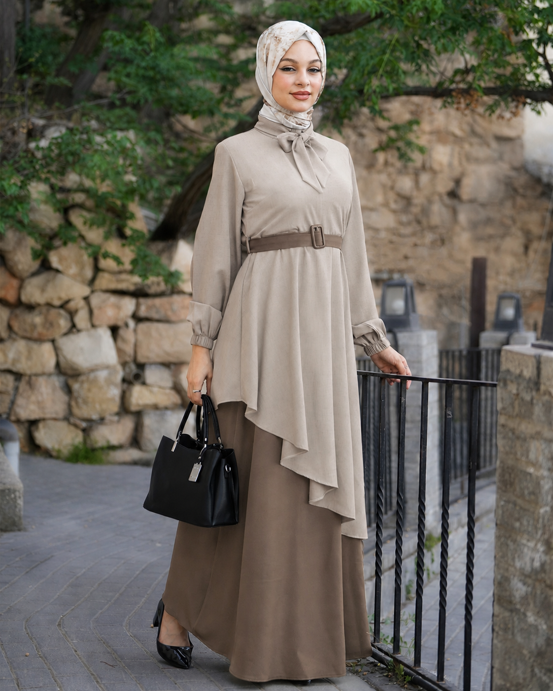 Modest Blouse & Full Skirt Set