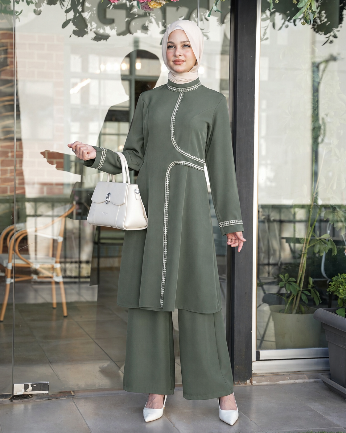 Embroidered Two-Piece Set