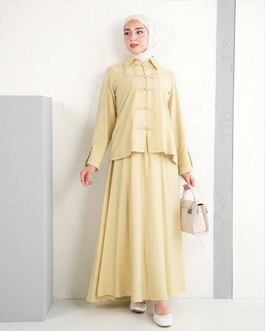 Airy Blouse & Skirt Set
